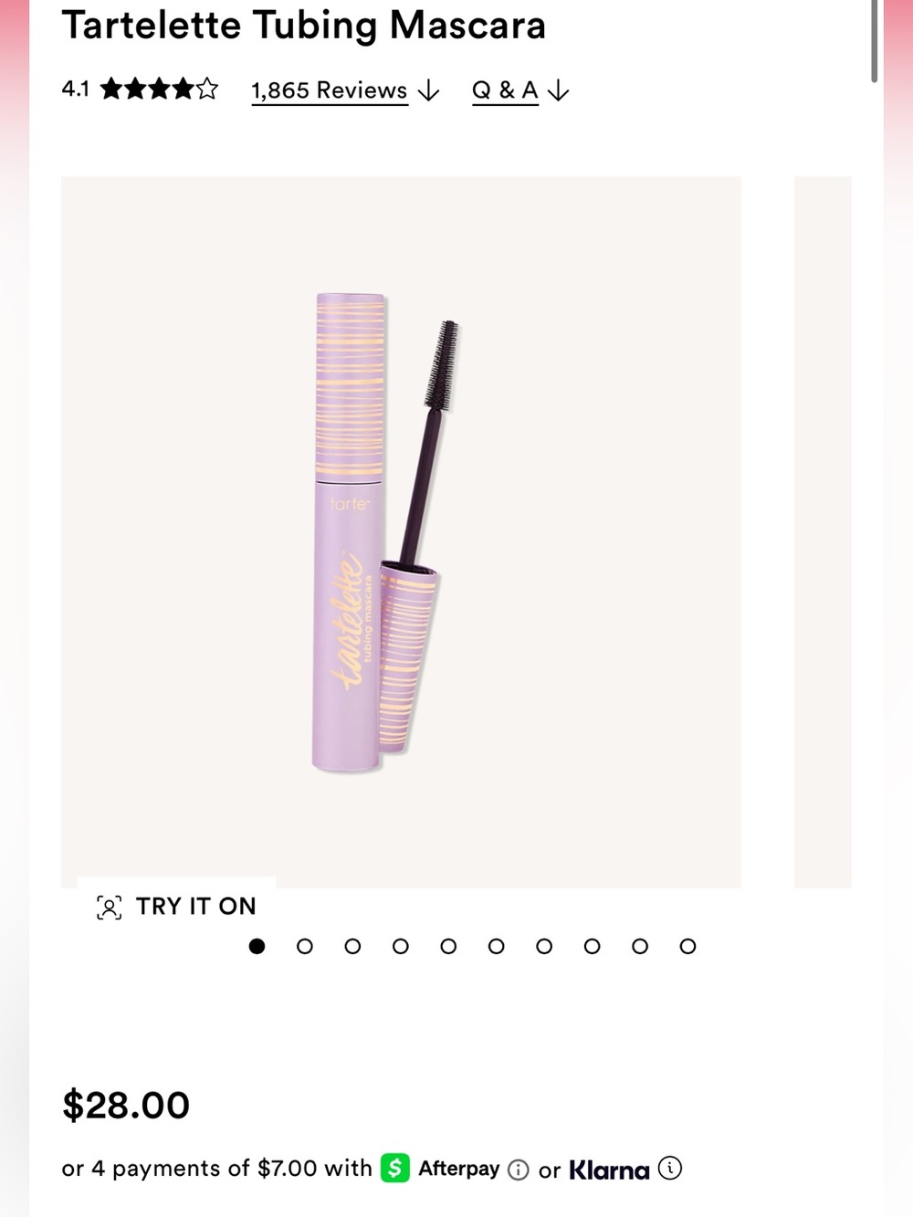 tarte Tartelette Tubing Mascara — Black